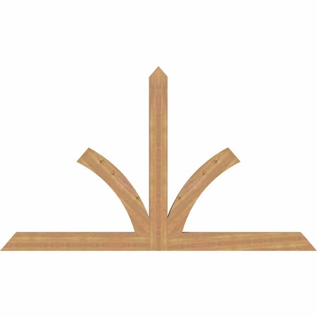 Ekena Millwork Richland Timber Gable Bracket, Western Red Cedar, 96"W x 56"H x 3 1/2"D x 5 1/2"F, 14/12 Pitch GBW096X56X0406RIC00SWR